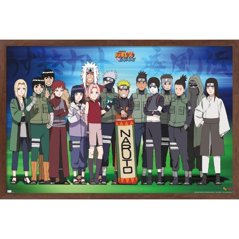 Naruto Shippuden - Group Wall Poster, 14.725 x 22.375, Framed