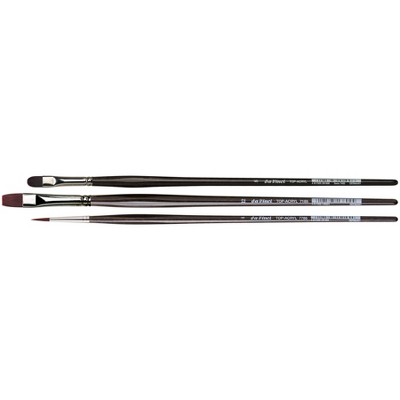 Da Vinci Top Acryl Long-Handled Black and Brown Brush Set