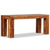 vidaXL Bench Solid Sheesham Wood 43.3 inches x13.8 inches x17.7 inches - 2 of 4
