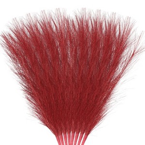 Unique Bargains Party Vase Wedding Decor Tall Fluffy Faux Pampas Grass - 1 of 4