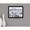 HomeRoots Birds on the Pier Black Framed Print Wall Art - 2 of 4