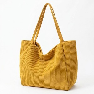 Alilang Womens Corduroy Tote Bag Large Capacity Slouchy Shoulder