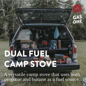 GasOne Dual Fuel Portable Stove 15,000BTU with Brass Burner Head, Dual Spiral Flame Gas Stove, GS-3900PB - 1 of 4