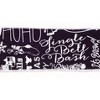 Christmas Ribbon (Set of 2) 4" Width – 10 Yards Black and White Sentiments By Melrose - 3 of 3