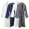 Turkish Cotton Hotel Waffle Terry Bathrobe White/Gold - Linum Home Textiles - 3 of 3