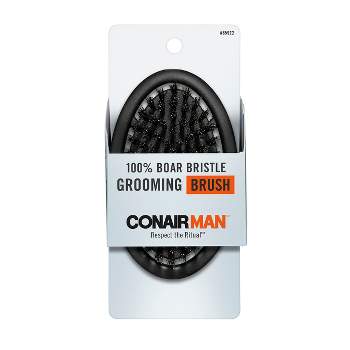 CONAIRMAN Cushion Boar Bristle All-Purpose Hair Brush - All Hair - Black