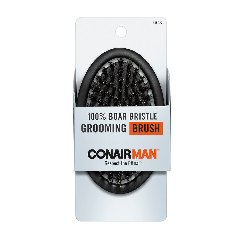 CONAIRMAN Cushion Boar Bristle All-Purpose Hair Brush - All Hair - Black, 1 of 5