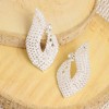 SOHI Women's Silver  Bling Rhombus Drop Earrings - 2 of 3
