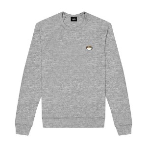 Dalix Cappuccino Embroidered Fleece Crewneck Long Sleeve Sweatshirt Mens - 1 of 4