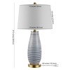 Eliana Table Lamp - 26.5 Inch Height - TBL4278 - Blue - Safavieh - 3 of 3