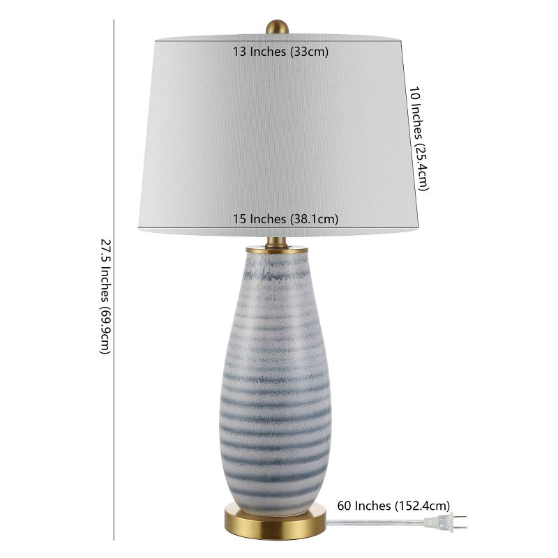Eliana Glass Table Lamp - Blue - Safavieh., 3 of 4