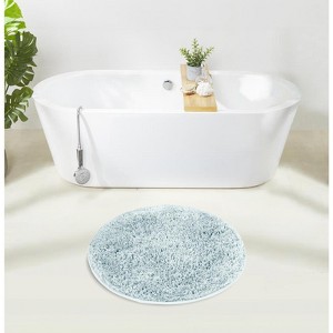 Haven Collection Bathroom Rug 100% Polyester Tufted Bath Mat, Non-Slip TP Rubber Backing, Machine Washable Bath Rug - 1 of 2