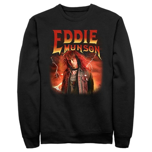 Men's Stranger Things Eddie Munson Metalhead Sweatshirt : Target
