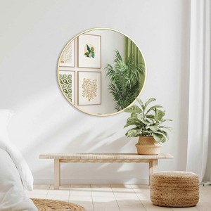 MAYEERTY Metal Framed Round Bathroom Mirror for Wall - 1 of 4