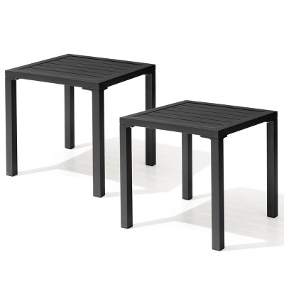 Pellebant Outdoor End Table Aluminum Square Patio Side Table
