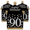 Big Dot of Happiness Adult 90th Birthday - Gold - Treat Box Party Favors - Birthday Party Goodie Gable Boxes - Set of 12 - 2 of 4