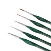 Unique Bargains Liner Brush for Watercolor Wooden Handle with Wolf Hair Bristles 5 Pcs - 3 of 3