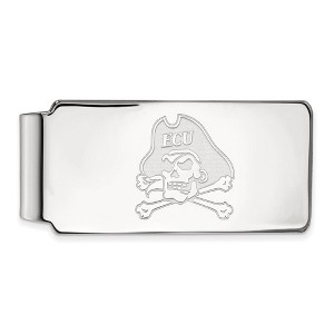 Black Bow Jewelry 14k White Gold East Carolina Pirates NCAA Money Clip - 1 of 3