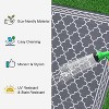 5x8 FT Waterproof Outdoor Plastic Straw Rug for Patio Reversible Portable Plastic Straw Rug, for Porch, Backyard, Balcony, Grey/White - 4 of 4