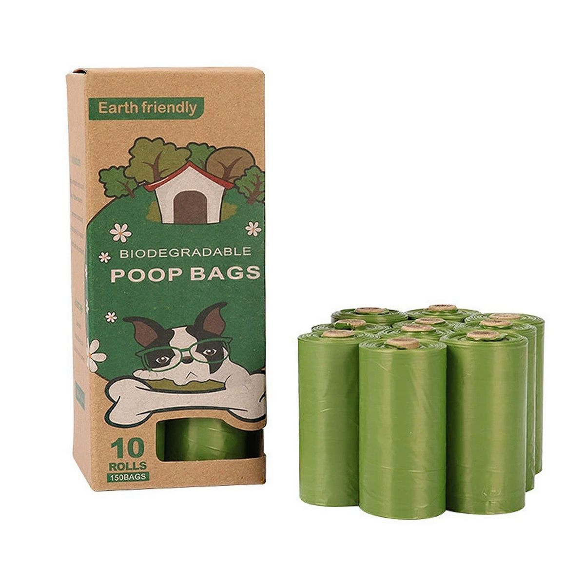 Alilang Biodegradable Dog Waste Bags Leakproof Strong Easy Tear Cleanup Bags for Pets