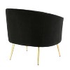 CAVINAS Velvet Accent Chair with Pleated Waves Backrest and Metal Legs,Modern Upholstered Living Room Chairs,Reading Chairs for Living Room - 4 of 4