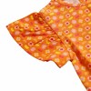 Ola! Otter Flutter Sleeve Top - Indian Flora Orange- Orange - 3 of 3