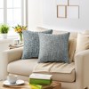 Unique Bargains Linen Solid Contemporary Indoor Outdoor Decorative Throw Pillow Cover 2 Pcs - 2 of 4
