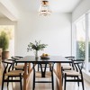 DORESshop 9 in. 1-Light Gold Modern Semi-Flush Mount Ceiling Light, E26 Base, No Bulbs Included - 3 of 4