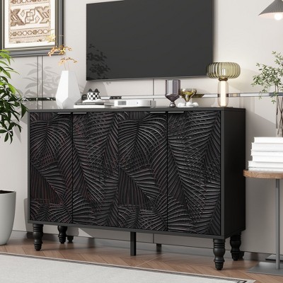 47" Sideboard Buffet Cabinet, Modern TV Stand for TVs UP to 43", Coffee Bar Cabinet, Kitchen Pantry Storage Cabinet for Living Room Entryway