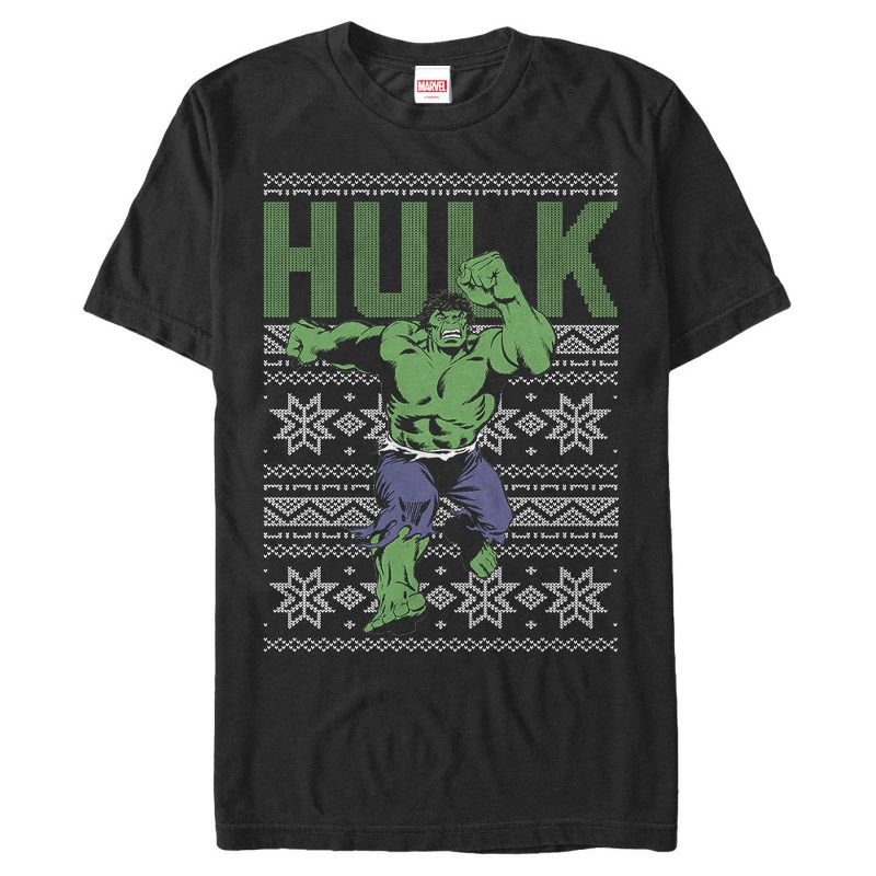 Men's Marvel Ugly Christmas Hulk T-Shirt, 1 of 5