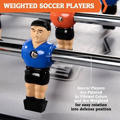 Phoenix 56'' White and Black Foosball Table with Engineered Wood Frame