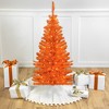 Northlight Pre-Lit Medium Artificial Pine Christmas Tree - 4' - Orange - Clear Lights - 2 of 4