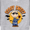 Men's - Peanuts - Charlie Brown Halloween Candy Scary Sweet Graphic Fleece Sweatshirt - 2 of 4