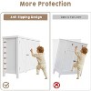 Farmhouse 35'' Shoe Cabinet with Doors, 4-Tier Shoe Cabinet with Storage, Large Shoe Organizer Cabinet for Entryway Hallway, White - 2 of 4