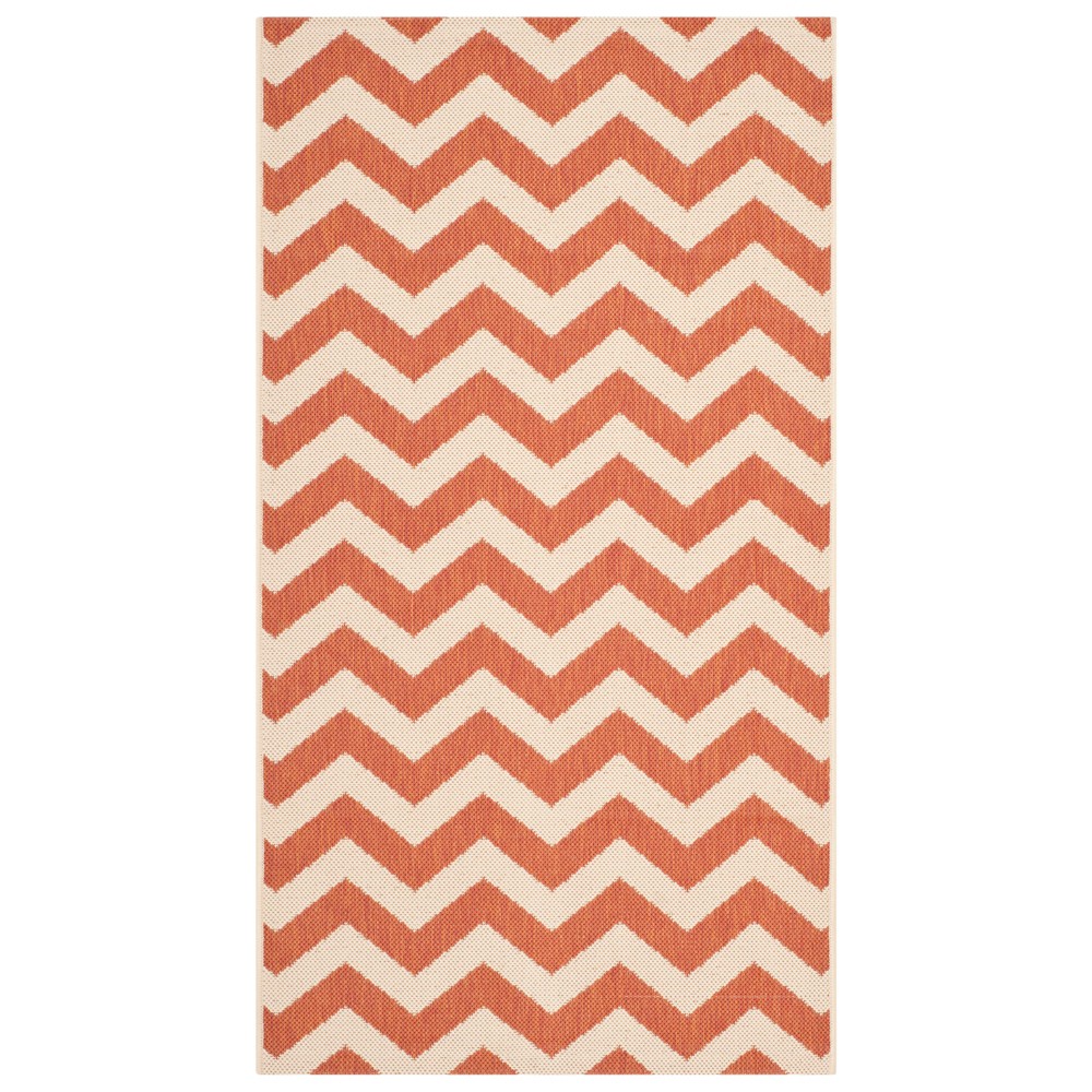  x 5' Rectangle Darcy Outdoor Patio Rug Terracotta/Beige