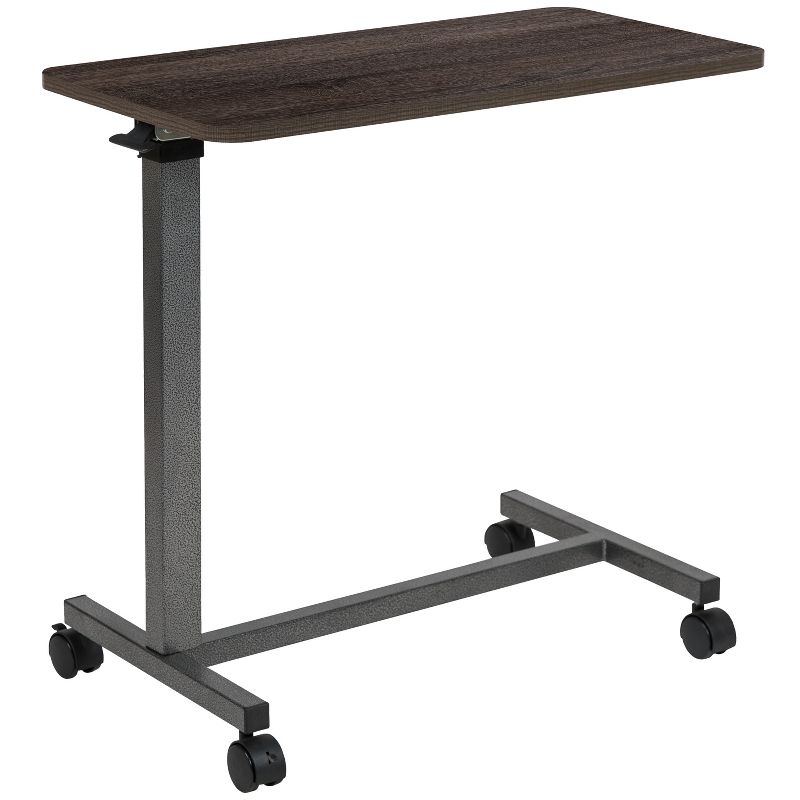 Emma and Oliver Adjustable Overbed Table with Wheels for Home and Hospital-Rolling Bedside Table, 1 of 13