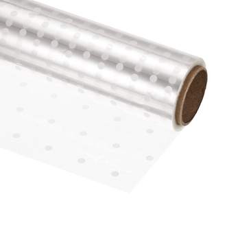 Unique Bargains Clear Flower Wrapping Paper 98ft X 16in Wrap Roll Gift  Wrapping 2.5 Mil Thick Film Red Polka Dots : Target