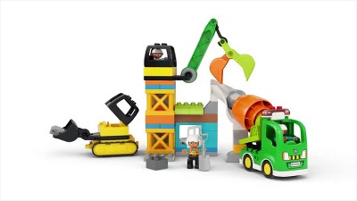 LEGO 10990 Duplo Ma Ville Le Chantier de Construction avec Grue, Bulldozer  et Bétonnière, Jouet Sensoriel