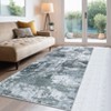 Washable Modern Abstract Rug Non Slip Low Pile Rug Soft Contemporary Throw Floor Cover Foldable Indoor Carpet for Living Room Bedroom Playroom - 2 of 4