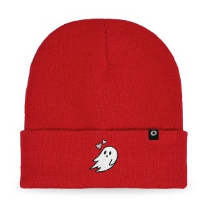 Dalix Heartly Ghost Embroidered Beanie Hat Knit Cap Cold Weather Womens - 1 of 4
