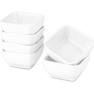 Aoibox Ultra-Strong Ceramic Dip Bowls Set, White Dipping Sauce Dishes for Tomato, Soy, BBQ and Party Dinner - Set of 6 - 1 of 4
