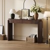 NicBex Modern Wood Grain Console Table with 2 Drawers & Fluted Legs,Oval Entryway Table Foyer Tables for Entryway,Hallway,Living Room - 2 of 4