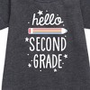 - Instant Message - Hello Second Grade Graphic Short Sleeve Fleece Dress - 2 of 4