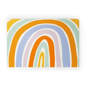 Lane and Lucia Mod Rainbow Looped Vinyl Welcome Mat - Society6 - 1 of 2