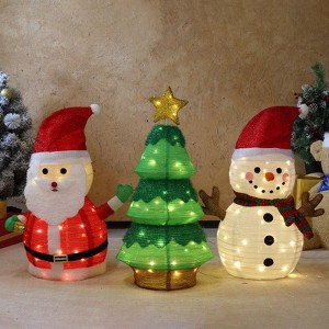 Karl Home Pop-up Set of  Snowman Santa Claus and Tree Lighted Christmas Decoration - 1 of 1