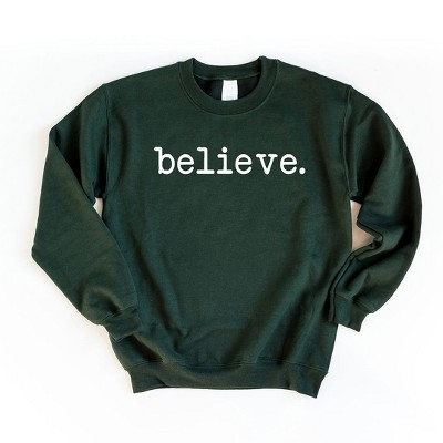 Simply Sage Market Women's Graphic Sweatshirt Believe Typewriter