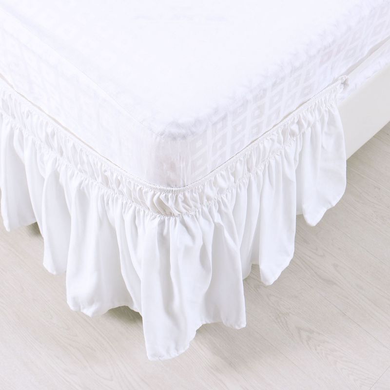 Wrap Around Polyester Dust Ruffle Bed Skirts - PiccoCasa, 5 of 9