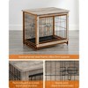 Feandrea Dog Crate Furniture, Modern Kennel for Dogs , Heavy-Duty Dog Cage with Multi-Purpose Removable Tray, Double-Door Dog House - 3 of 4