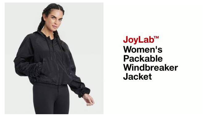 Women's Packable Windbreaker Jacket - JoyLab™, 2 of 8, play video