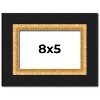 PosterPalooza | Photo Size Embellished Brown Picture Frame - UV Acrylic, Foam Board Backing, Hanging Hardware - 2 of 4